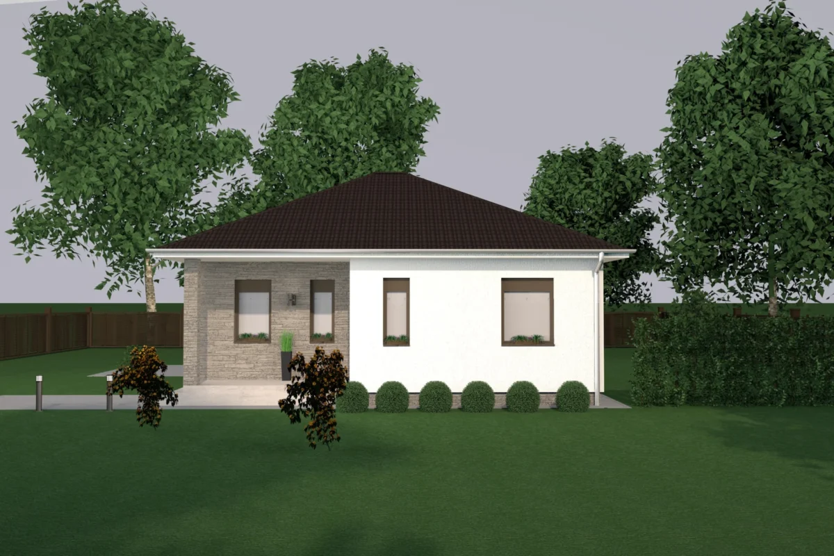 Új építésű családi ház - Nappali + 2 szoba - GSZ002