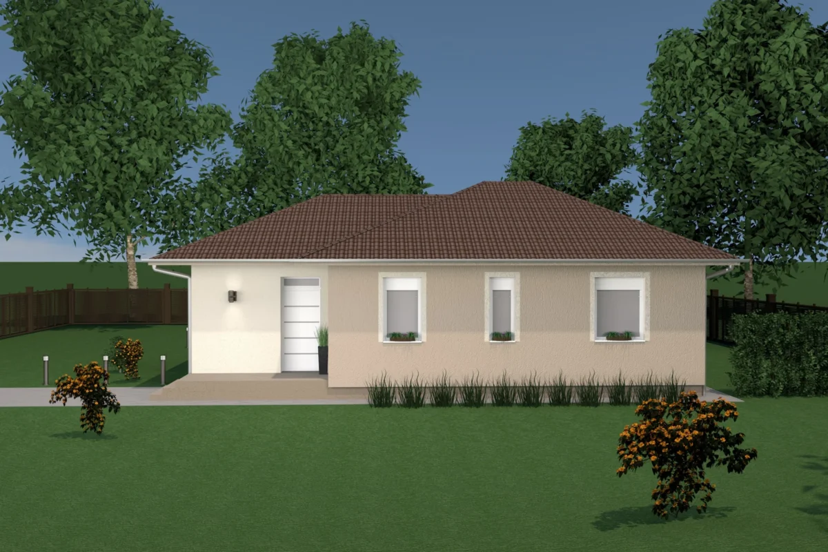 Új építéső családi ház - Nappali + 3 szoba - GSZ003