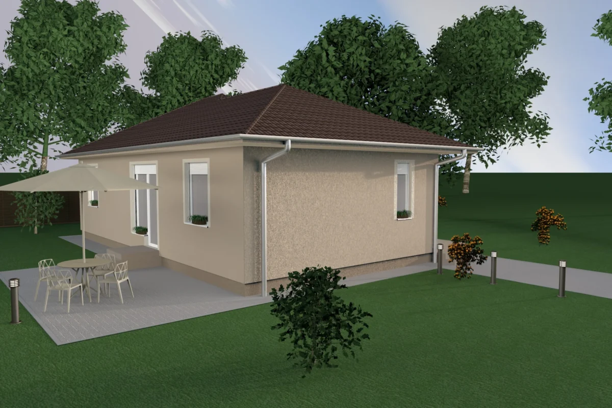 Új építéső családi ház - Nappali + 3 szoba - GSZ003 - Image 3