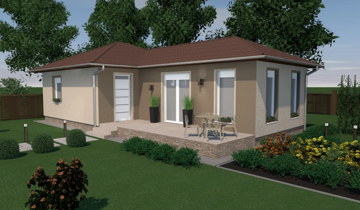 Új építésű családi ház - Nappali + 2 szoba - GSZ004