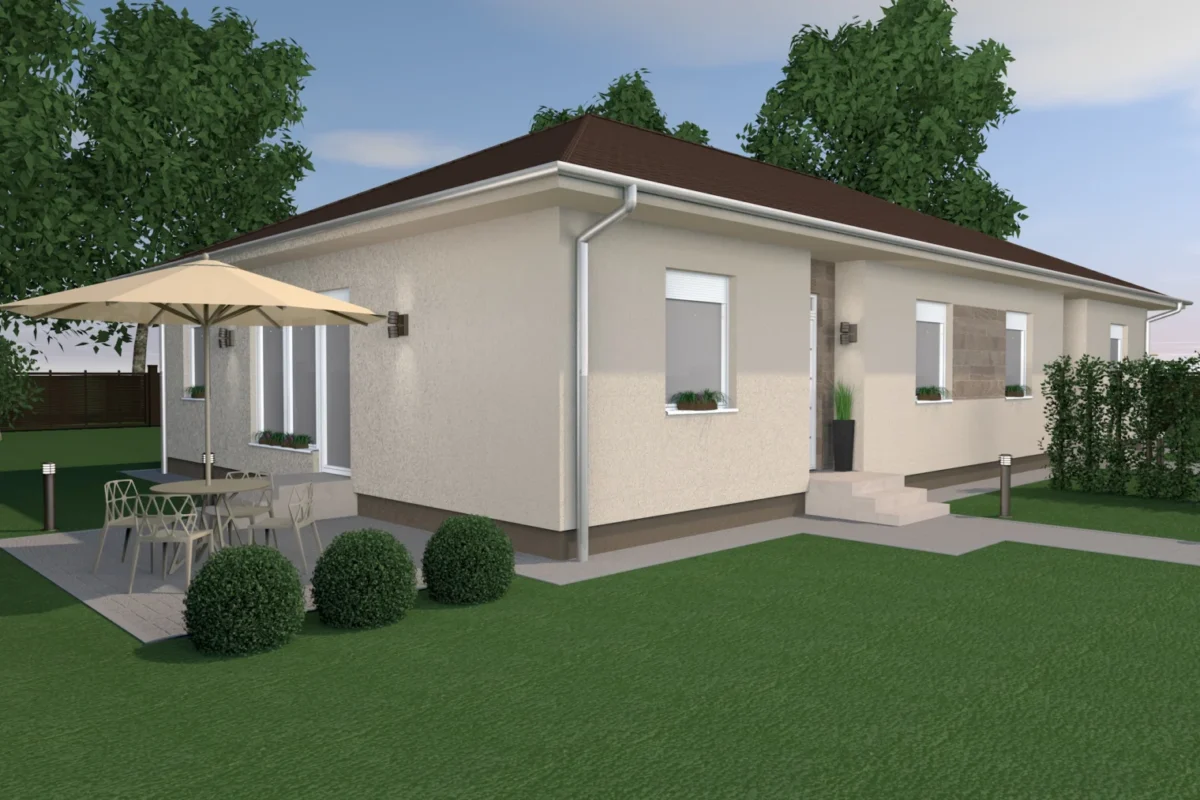 Új építésű családi ikerház - Nappali + 3 szoba - GSZ007 - Image 3