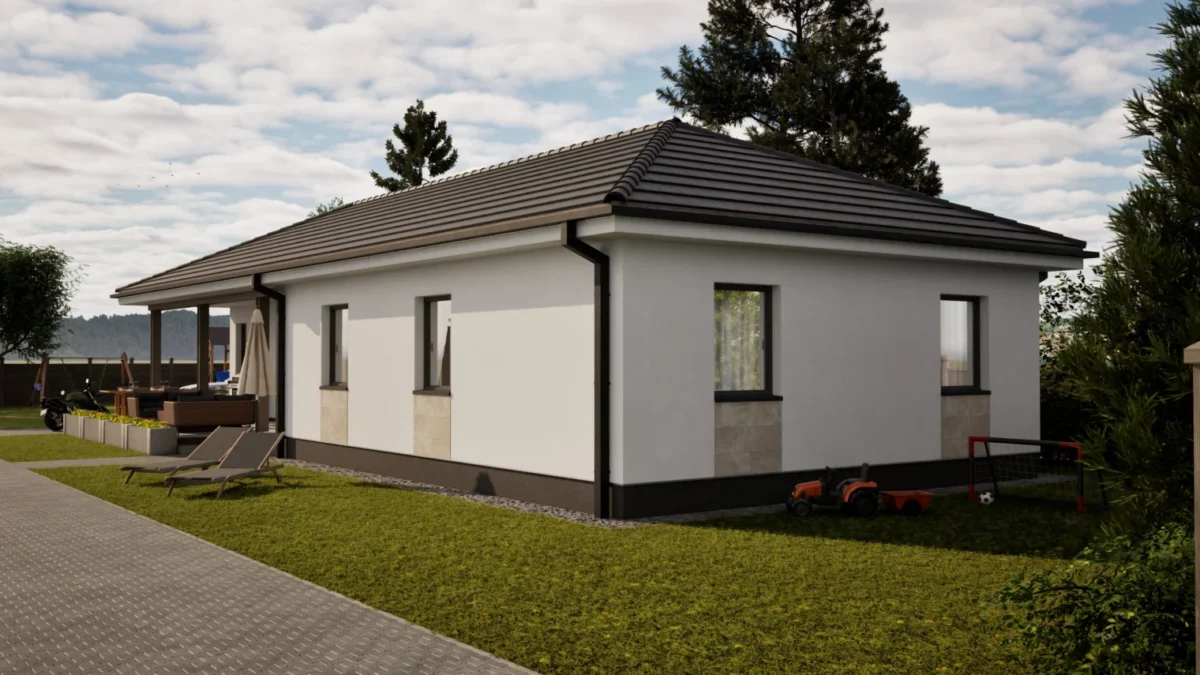 Új építésű.modern családi ház - Nappali + 4 szoba - GSZ008