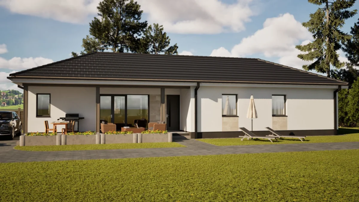 Új építésű.modern családi ház - Nappali + 4 szoba - GSZ008 - Image 3