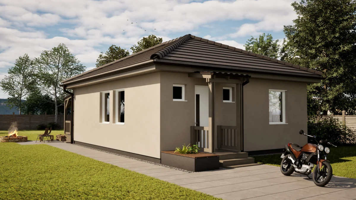 Új generációs moduláris családi ház - Nappali + 2 szoba - GSZ10