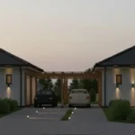 Kecskeméti ikerház részeként épülő 63 nm-es könnyűszerkezetes lakóház