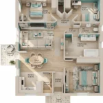 Gaia Szíve családi ház - Nappali & 3 szoba